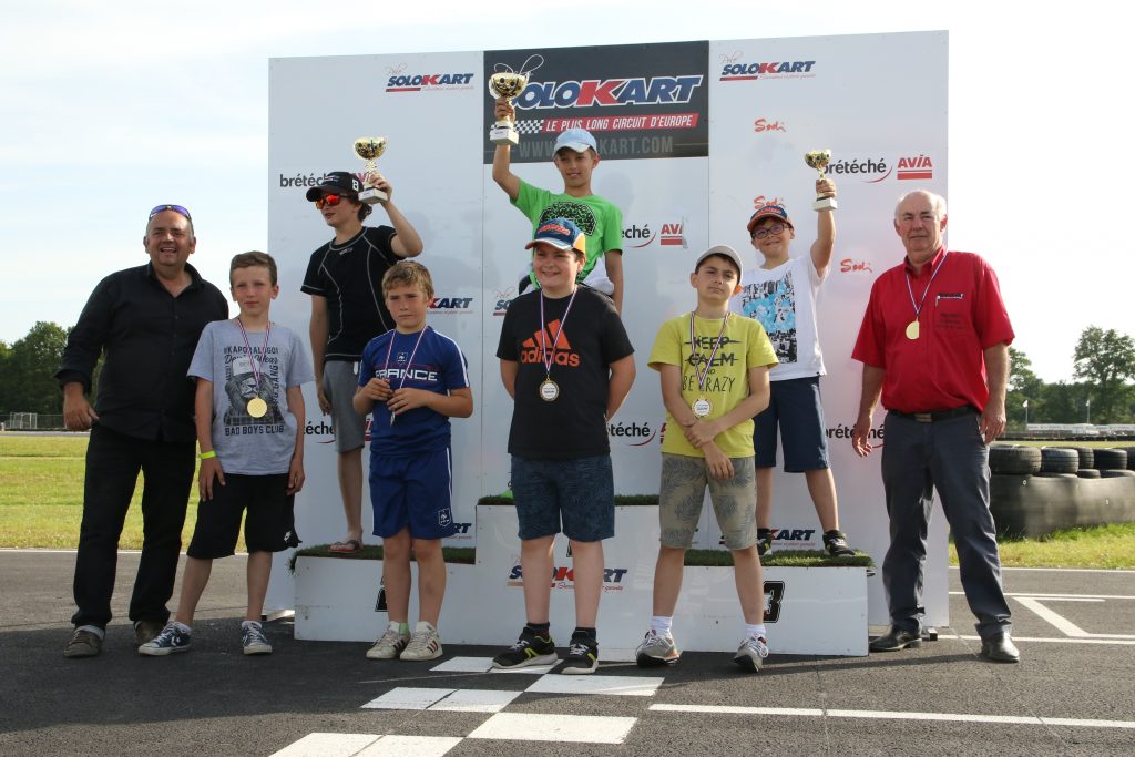 Le podium des cadets - 1 Corentin Rousseau, 2 Clément Loeul, 3 - Tiani Lattuada