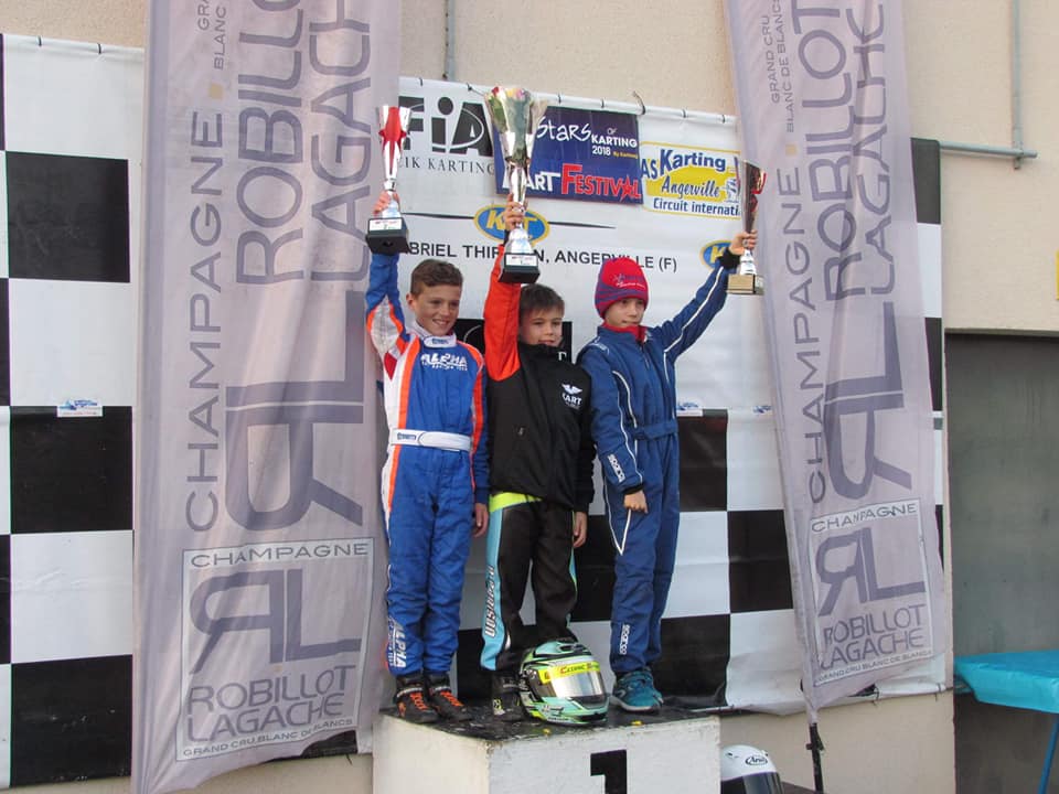 Podium stars of karting minimes